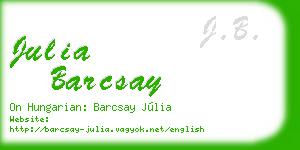 julia barcsay business card