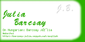 julia barcsay business card